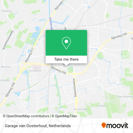 Garage van Oosterhout map