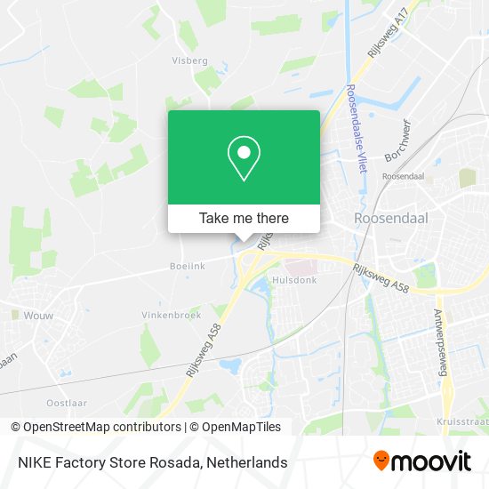 How to get to NIKE Factory Store Rosada in Roosendaal by Bus or