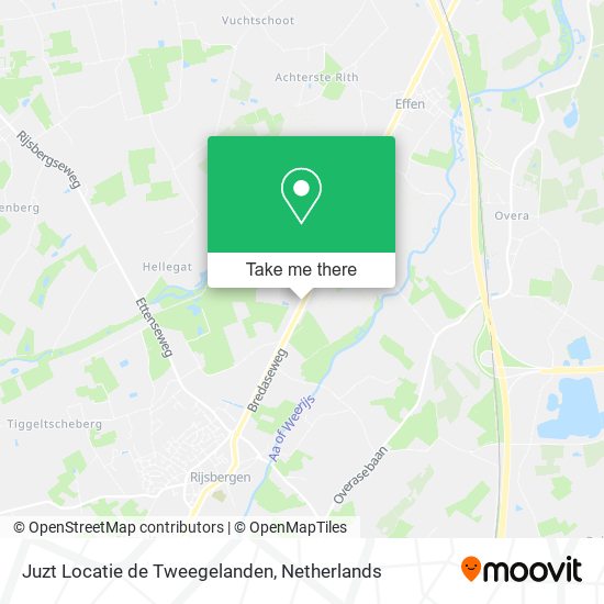 Juzt Locatie de Tweegelanden map