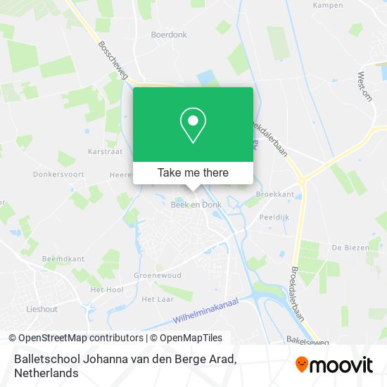 Balletschool Johanna van den Berge Arad map