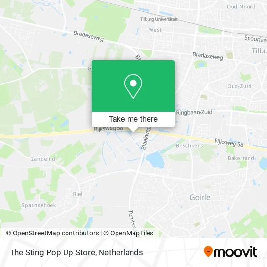 The Sting Pop Up Store map
