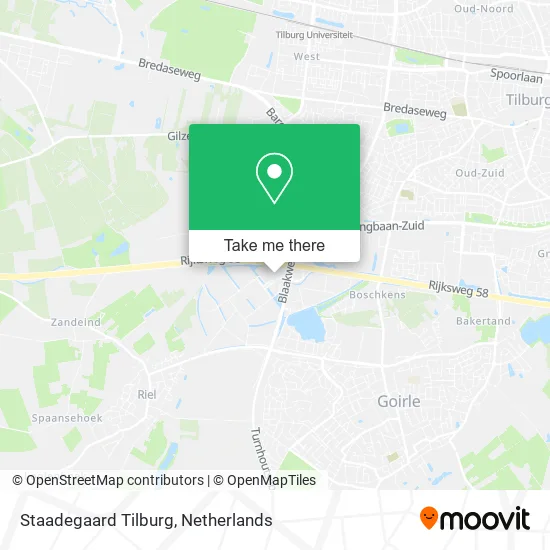 Staadegaard Tilburg map