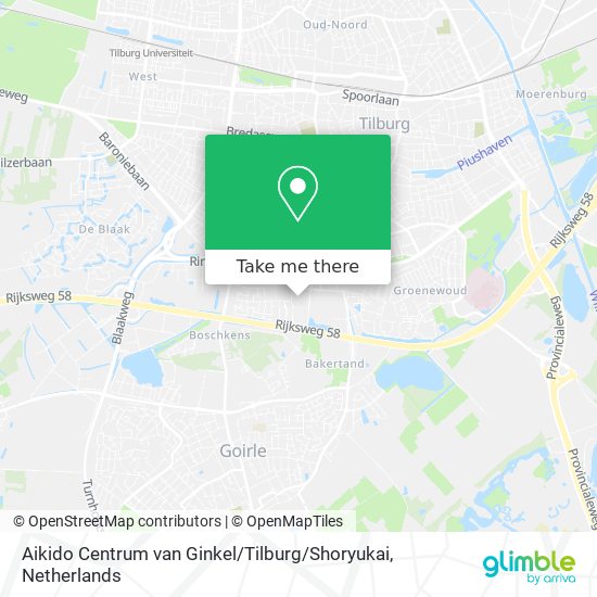 Aikido Centrum van Ginkel / Tilburg / Shoryukai map