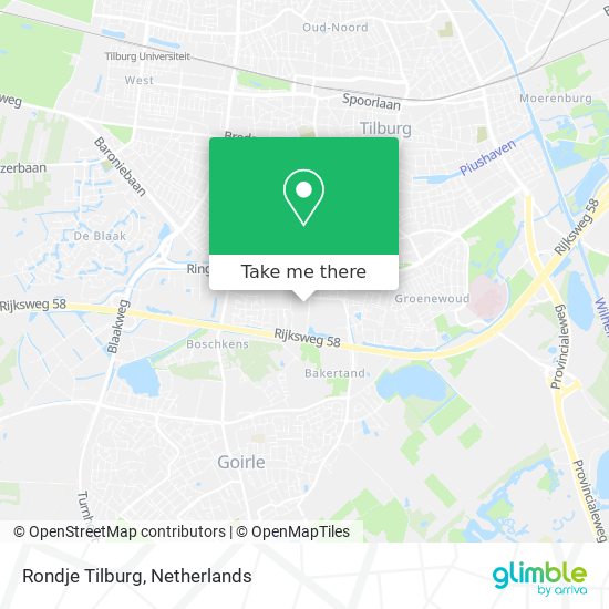 Rondje Tilburg map