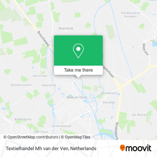 Textielhandel Mh van der Ven map