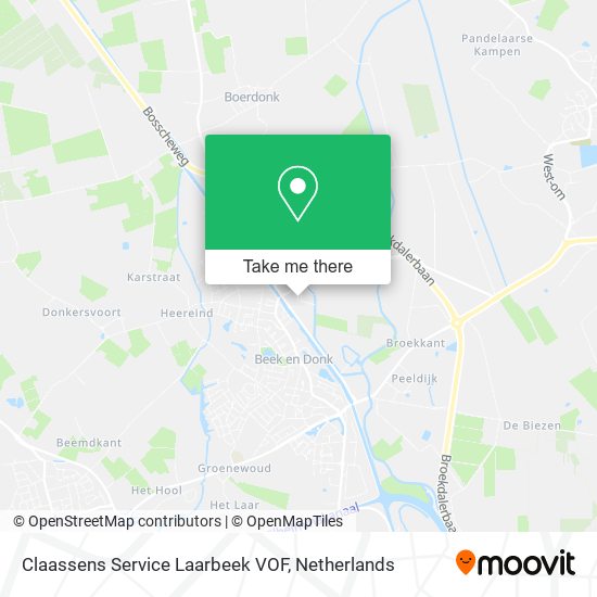 Claassens Service Laarbeek VOF map