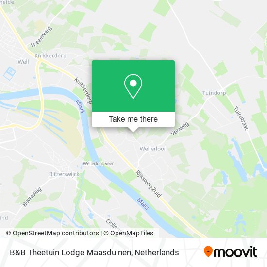 B&B Theetuin Lodge Maasduinen map