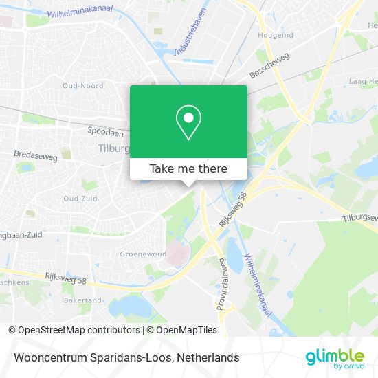 Wooncentrum Sparidans-Loos map