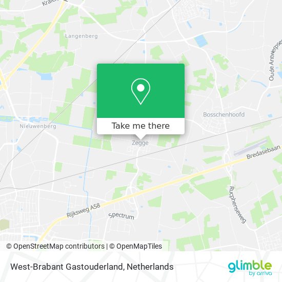 West-Brabant Gastouderland map