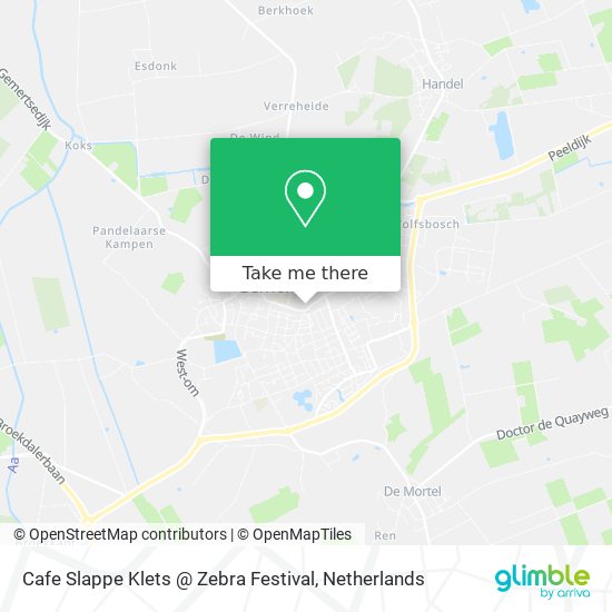 Cafe Slappe Klets @ Zebra Festival map