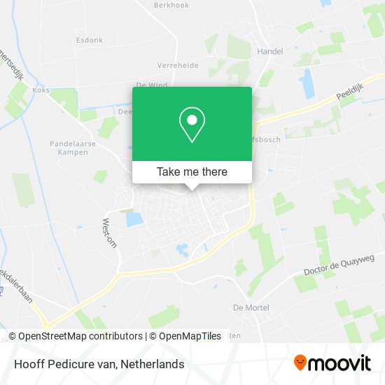 Hooff Pedicure van map