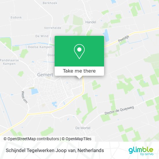 Schijndel Tegelwerken Joop van map