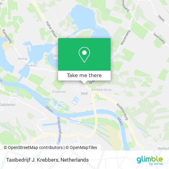 Taxibedrijf J. Krebbers Karte