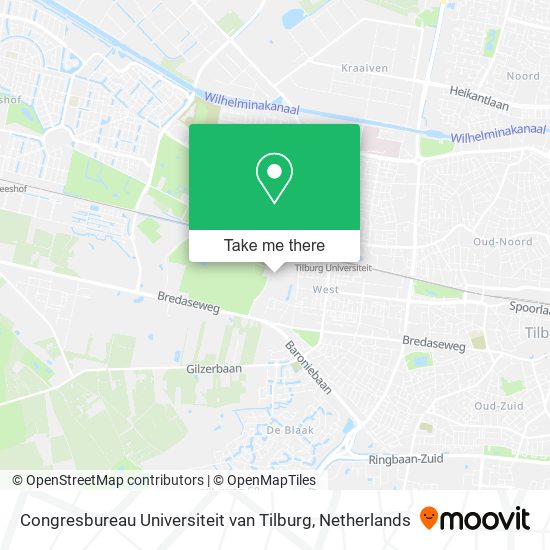Congresbureau Universiteit van Tilburg map