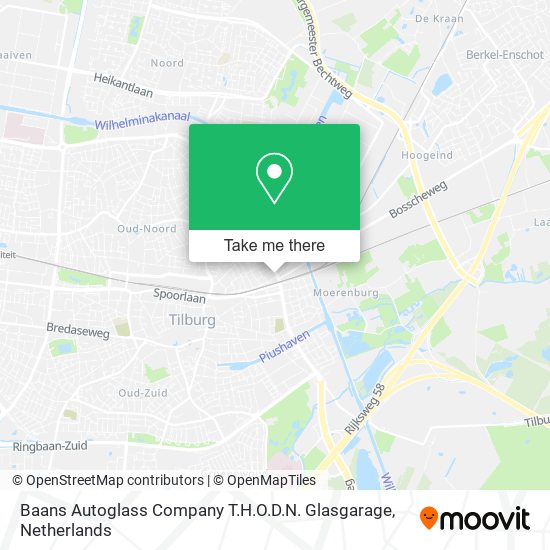 Baans Autoglass Company T.H.O.D.N. Glasgarage map