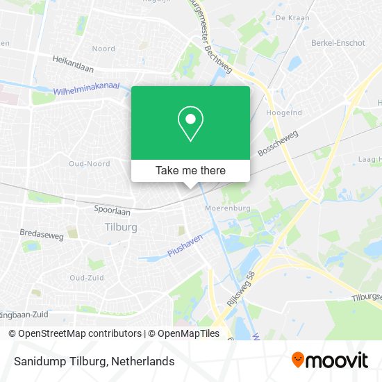 Sanidump Tilburg map