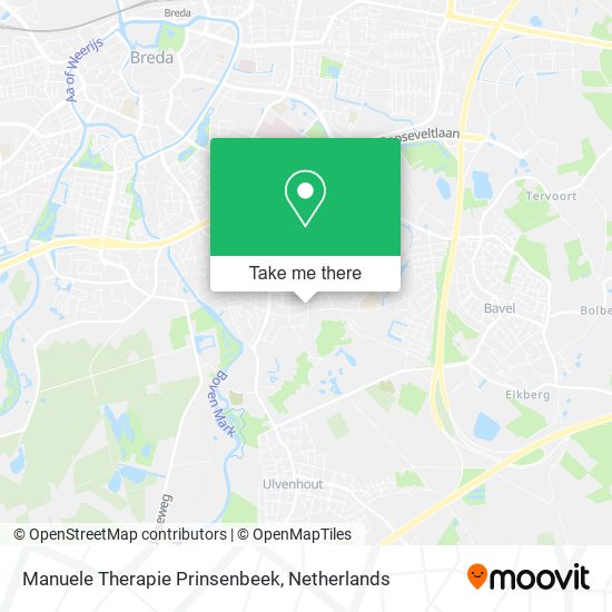 Manuele Therapie Prinsenbeek map