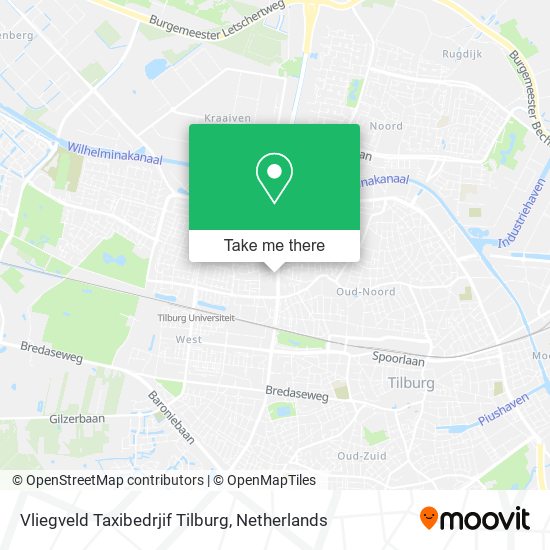 Vliegveld Taxibedrjif Tilburg Karte