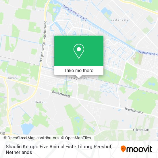 Shaolin Kempo Five Animal Fist - Tilburg Reeshof map