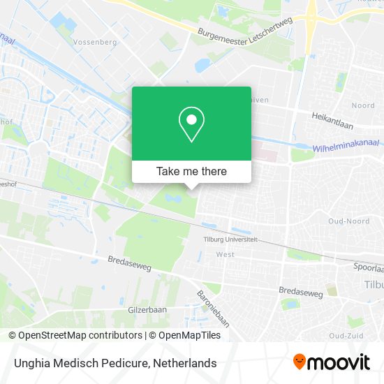 Unghia Medisch Pedicure map