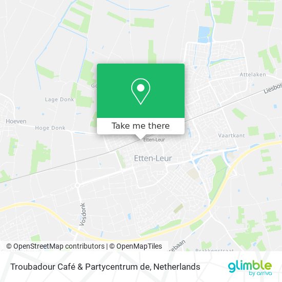 Troubadour Café & Partycentrum de map