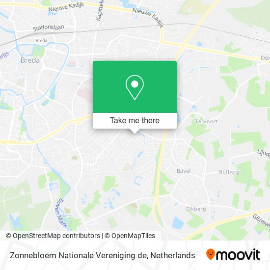 Zonnebloem Nationale Vereniging de Karte