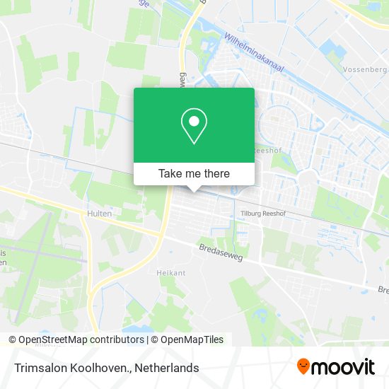 Trimsalon Koolhoven. map