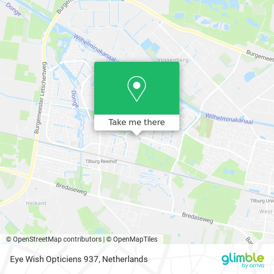 How to get to Eye Wish Opticiens 937 in Tilburg by Bus or Train?