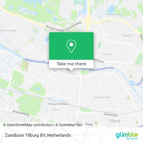 Zandboer Tilburg BV map