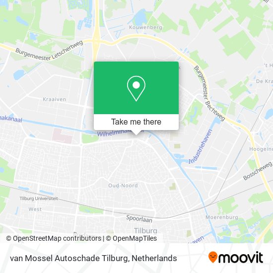 van Mossel Autoschade Tilburg map