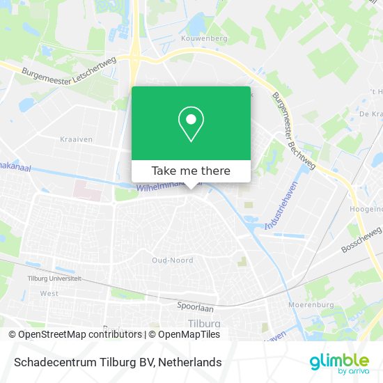 Schadecentrum Tilburg BV map