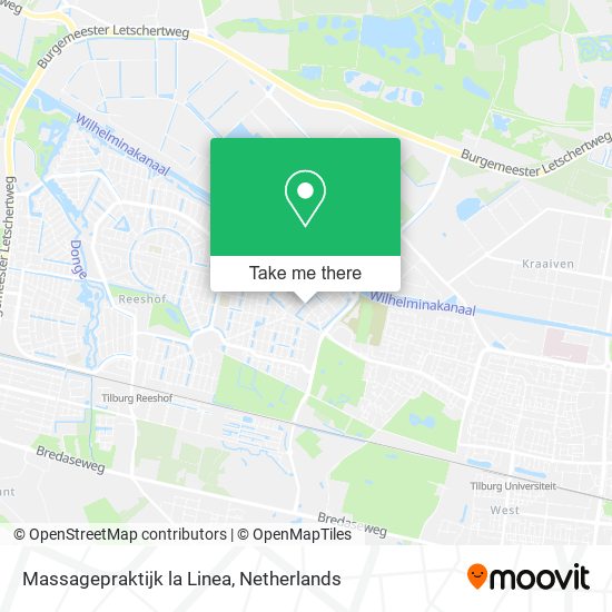 Massagepraktijk la Linea map