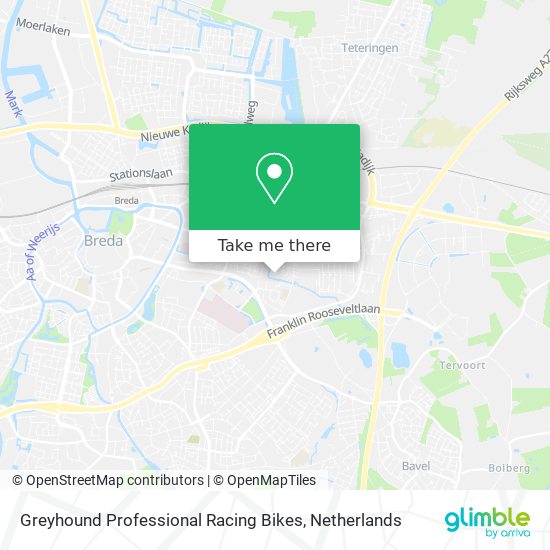 Greyhound Professional Racing Bikes map