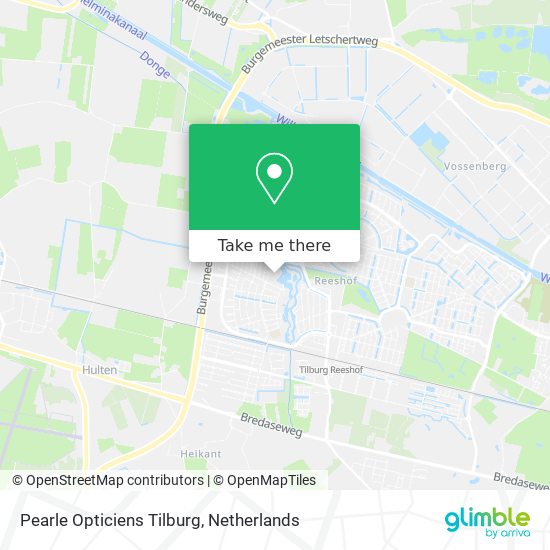 Pearle Opticiens Tilburg map