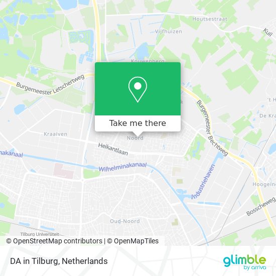 DA in Tilburg Karte