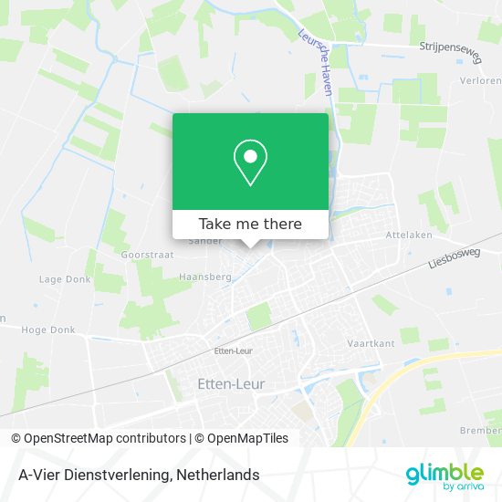 A-Vier Dienstverlening map