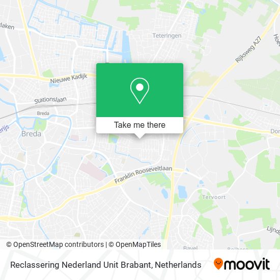Reclassering Nederland Unit Brabant map