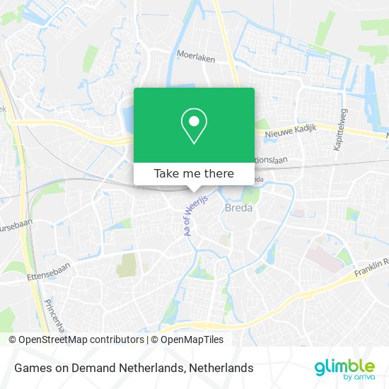 Games on Demand Netherlands map