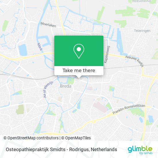 Osteopathiepraktijk Smidts - Rodrigus map