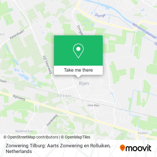 Zonwering Tilburg: Aarts Zonwering en Rolluiken Karte