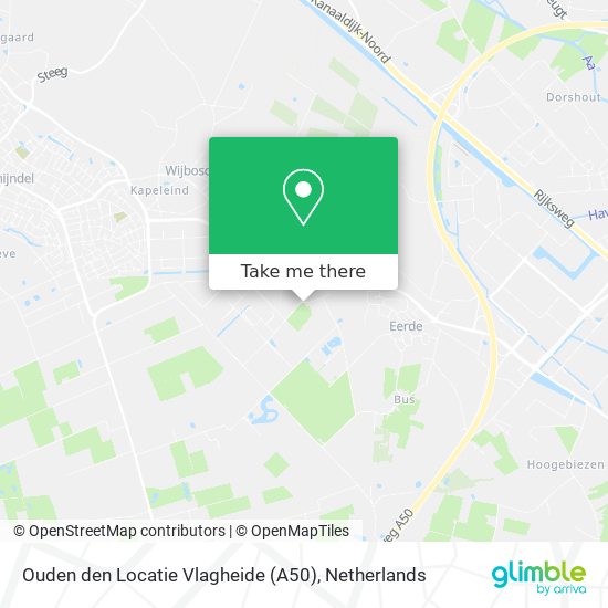 Ouden den Locatie Vlagheide (A50) map