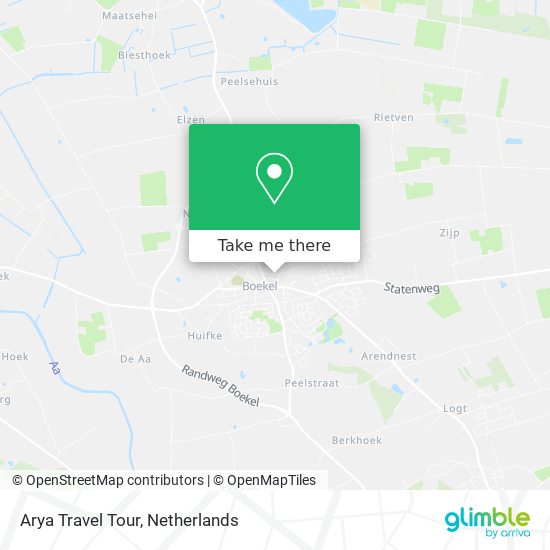 Arya Travel Tour map