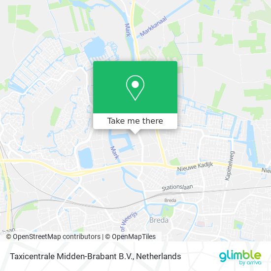 Taxicentrale Midden-Brabant B.V. map