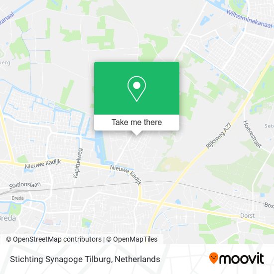 Stichting Synagoge Tilburg map