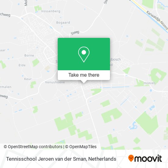 Tennisschool Jeroen van der Sman map