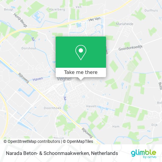 Narada Beton- & Schoonmaakwerken map