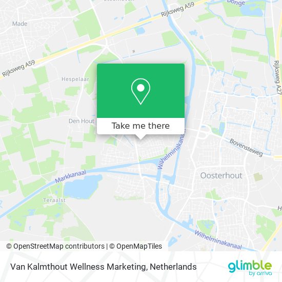 Van Kalmthout Wellness Marketing Karte