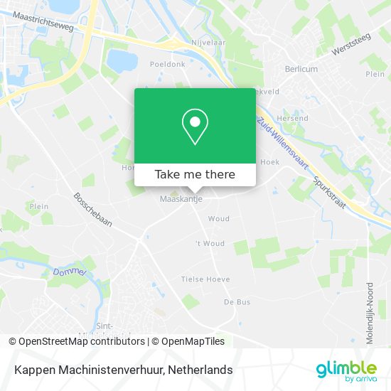 Kappen Machinistenverhuur Karte