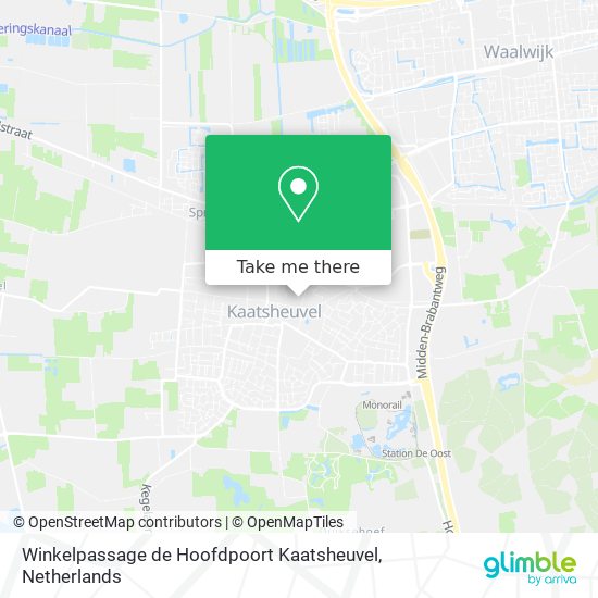 Winkelpassage de Hoofdpoort Kaatsheuvel map