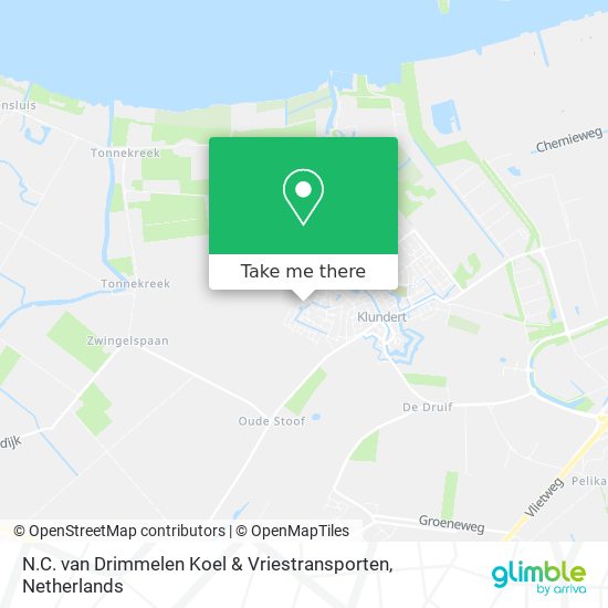 N.C. van Drimmelen Koel & Vriestransporten Karte